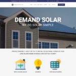 the homepage for a solar company