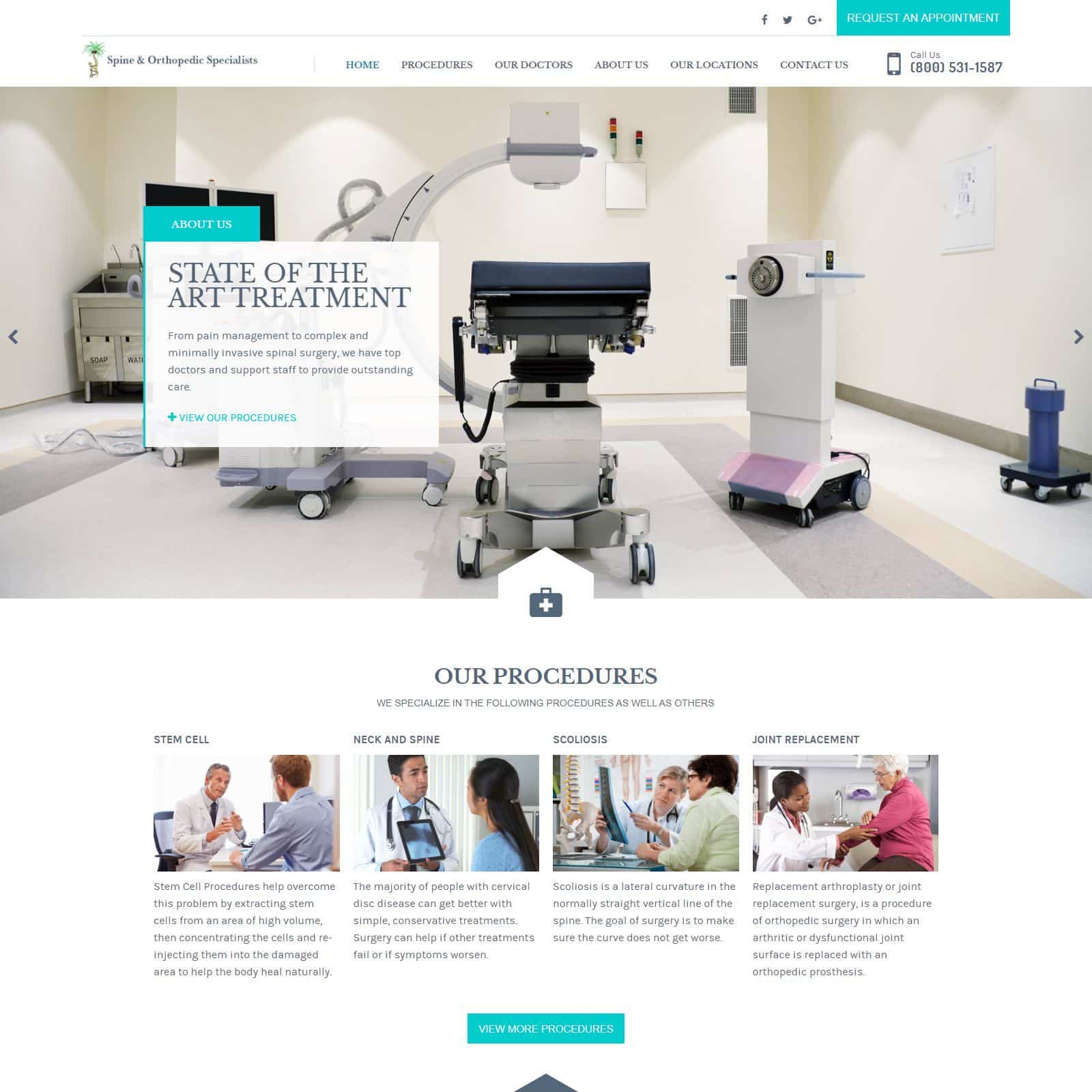 a website page for a medical office