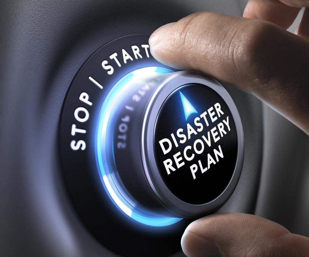 activate disaster recovery plan: control knob engagement for crisis management.