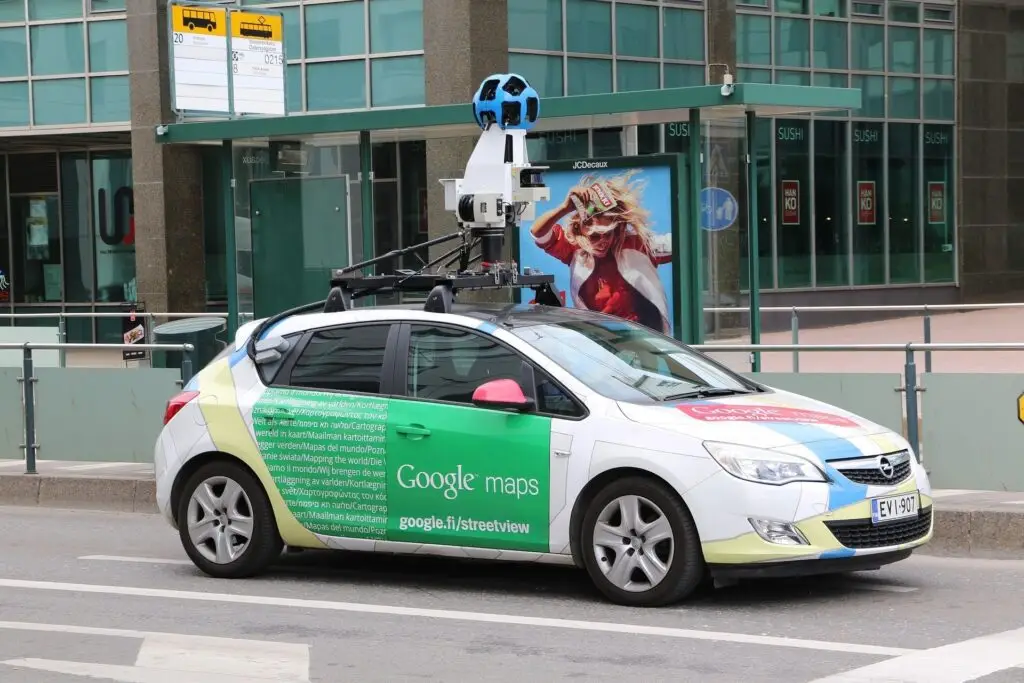 Opel Google Maps Car Mapping City Streets With Vibrant Design And 360-Degree Camera. opel google maps car mapping city streets with vibrant design and 360-degree camera.