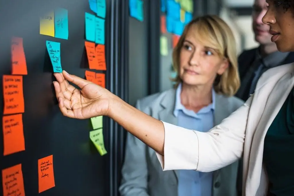 colorful sticky notes enhancing office collaboration and creativity. cyber threats.