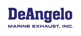 the logo for deangelo marine exhaust, inc