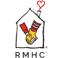 the rmhc logo with a house and hands shaking