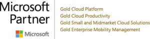 the microsoft partner logo is shown in black and green