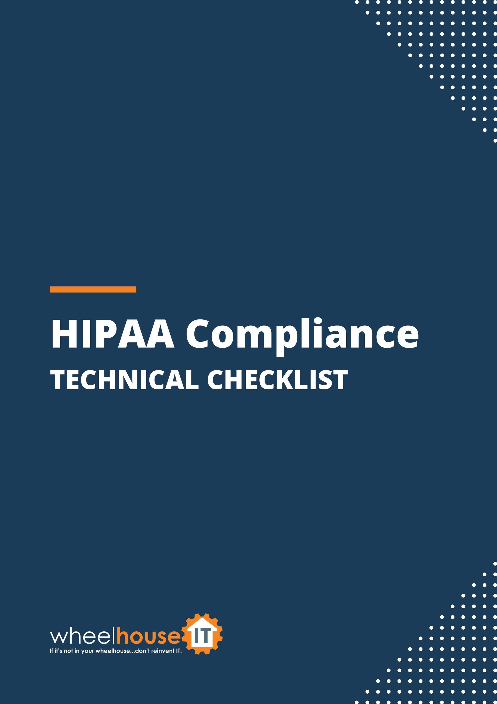 checklist hipaa compliance for healthcare