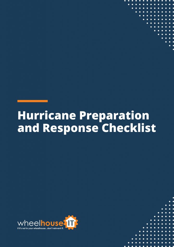 the cover of hurricane preparation and response checklist