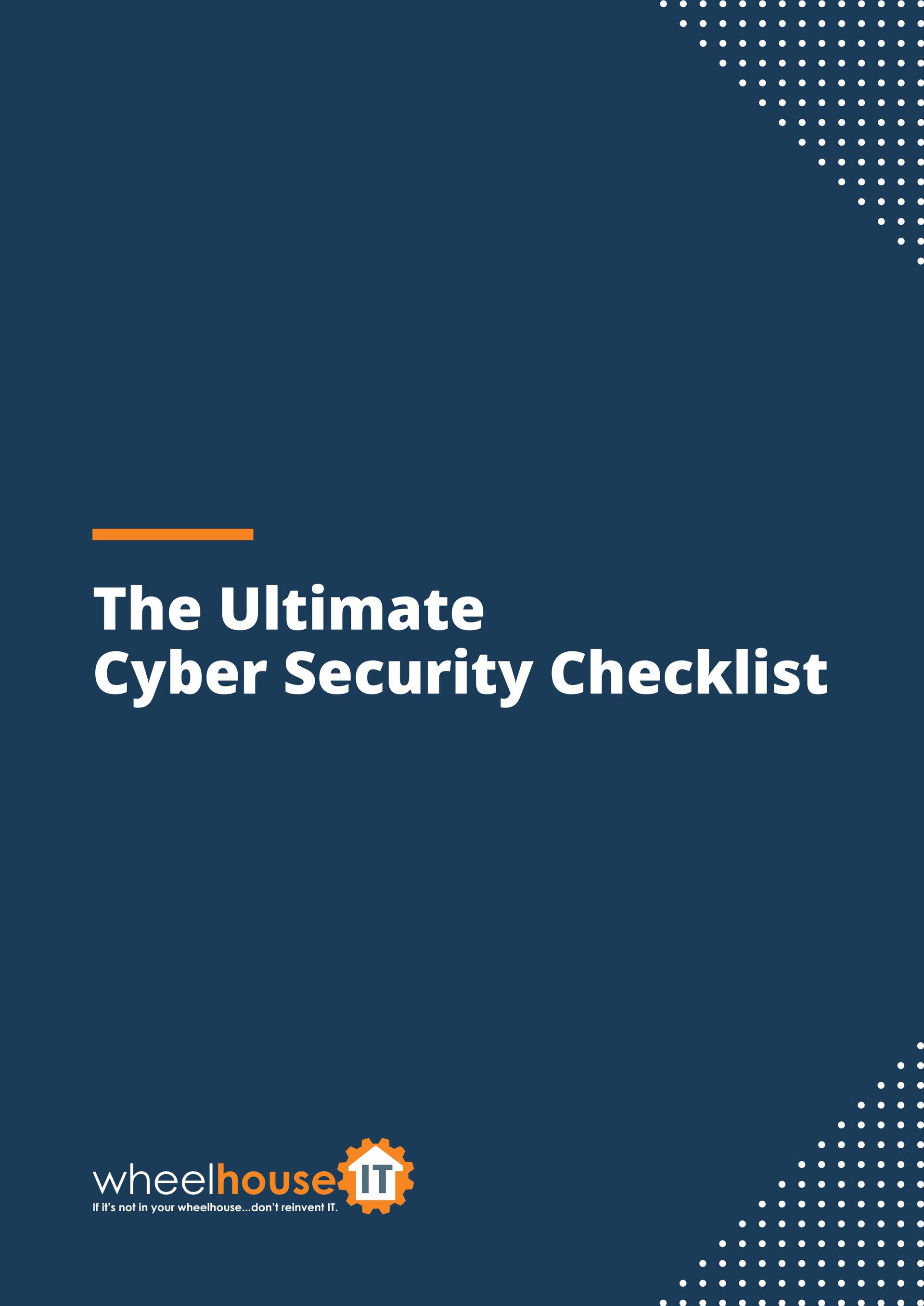 checklist ultimate cybersecurity