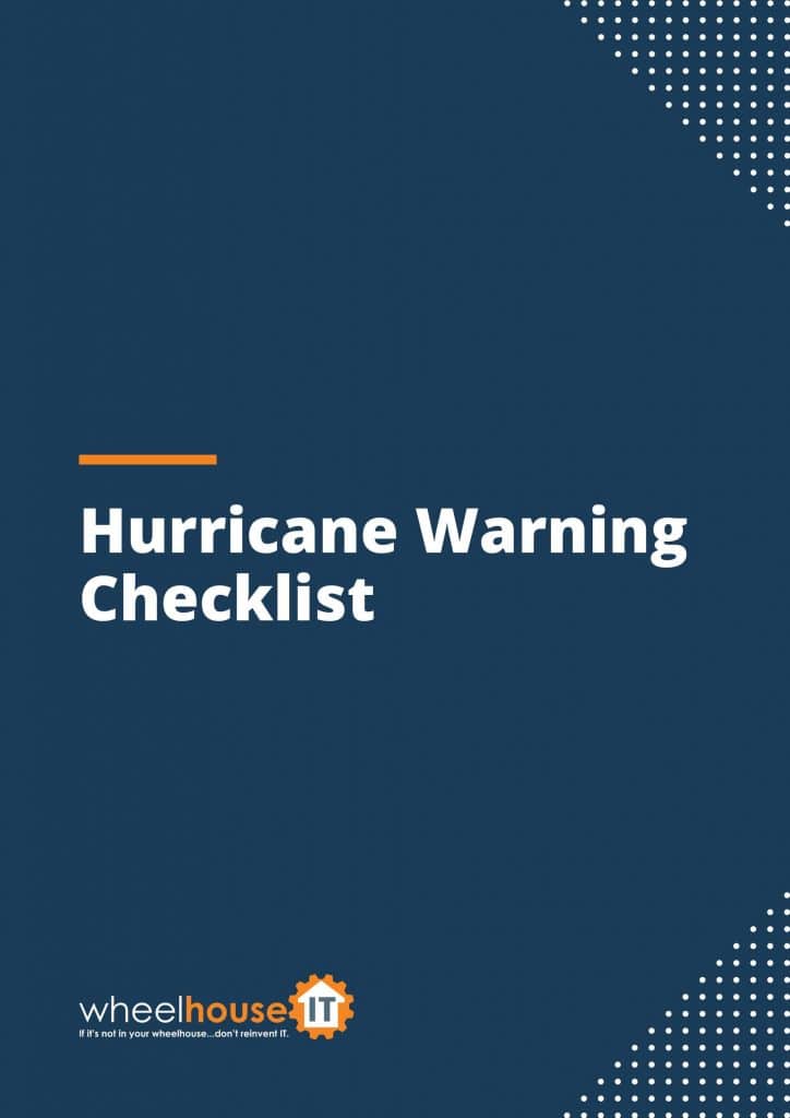 a blue background with the words hurricane warning checklist