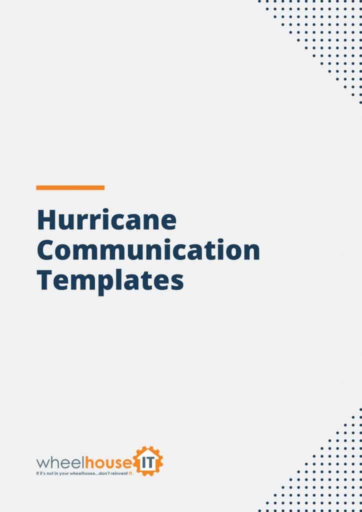the cover of hurricane communication templates