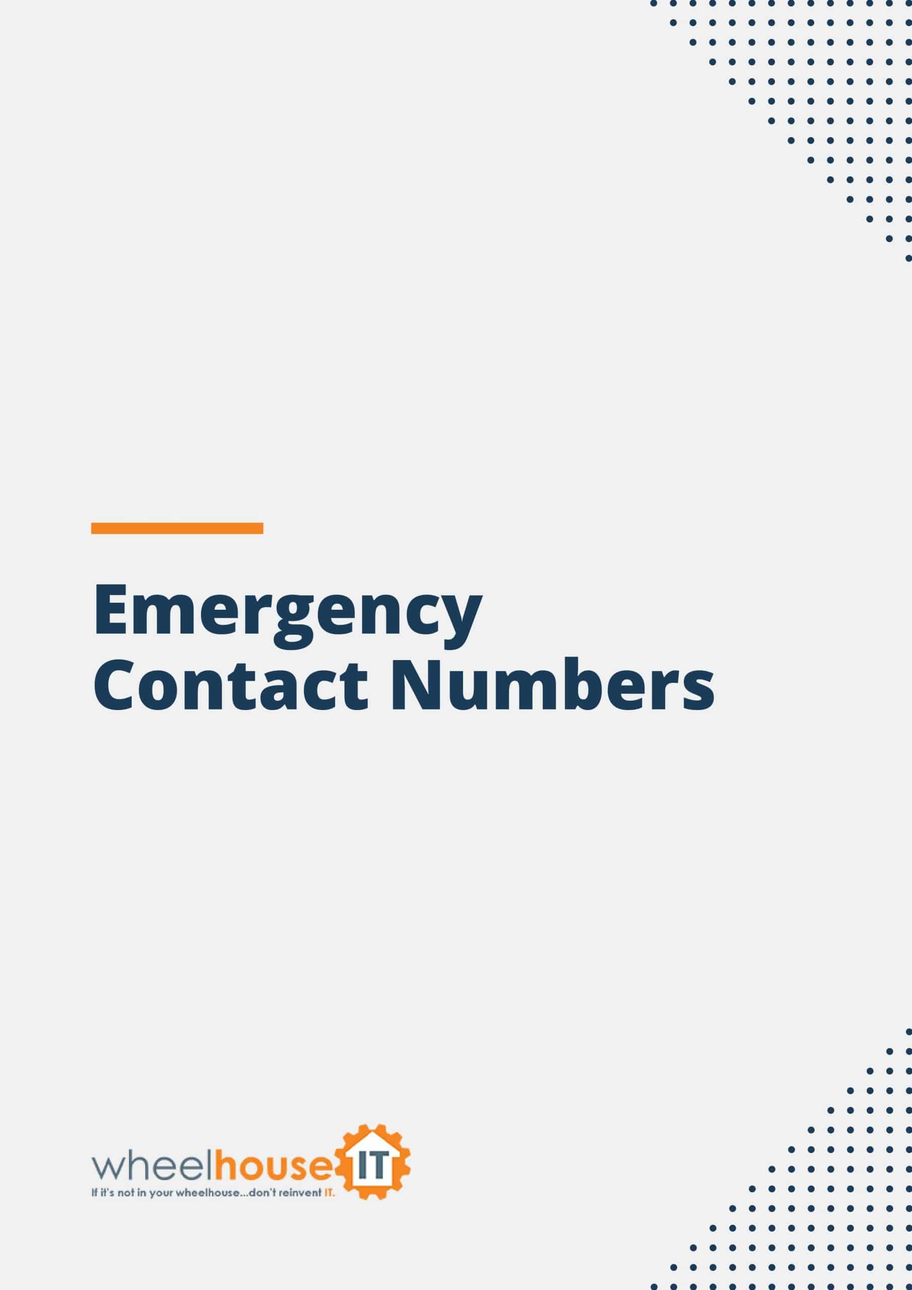 an emergency contact number with the words, emergency contact numbers