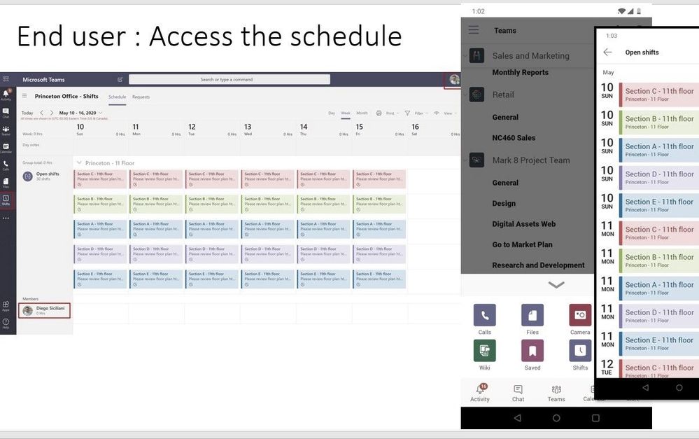 End user- access schedule