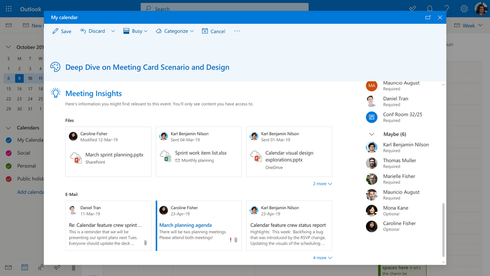image 11 find meeting insights when you scroll down on the meeting event in your calendar