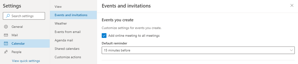 image 12 easily add online meeting to any event or adjust settings so they’re added by default