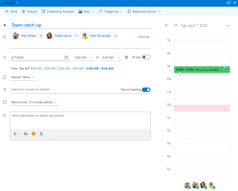 image 13 in your work account you can easily add a teams meeting