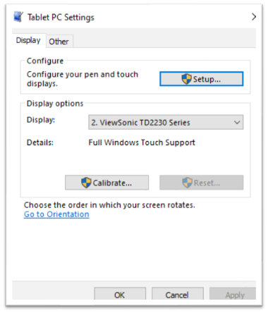 Tablet PC Settings