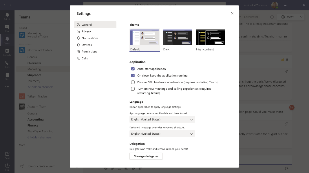 turn on settings