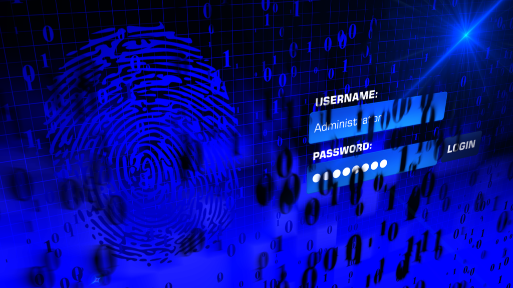 secure your data with biometric fingerprint login interface - digital security at its best!