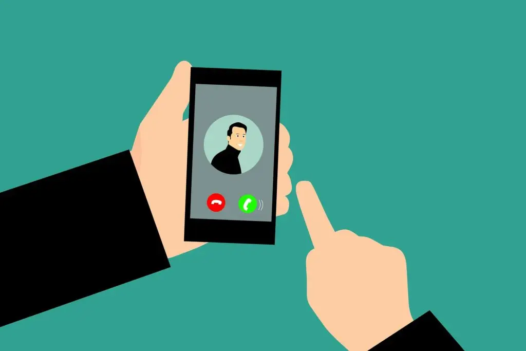 Modern Decision: Answer Or Decline Call On Sleek Smartphone Interface. Facetime. modern decision: answer or decline call on sleek smartphone interface. facetime.