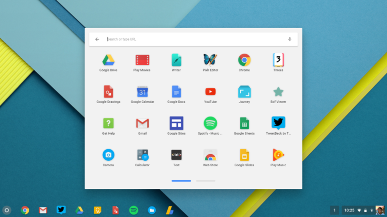 Sleek and colorful Chrome OS app launcher for easy navigation and organization.