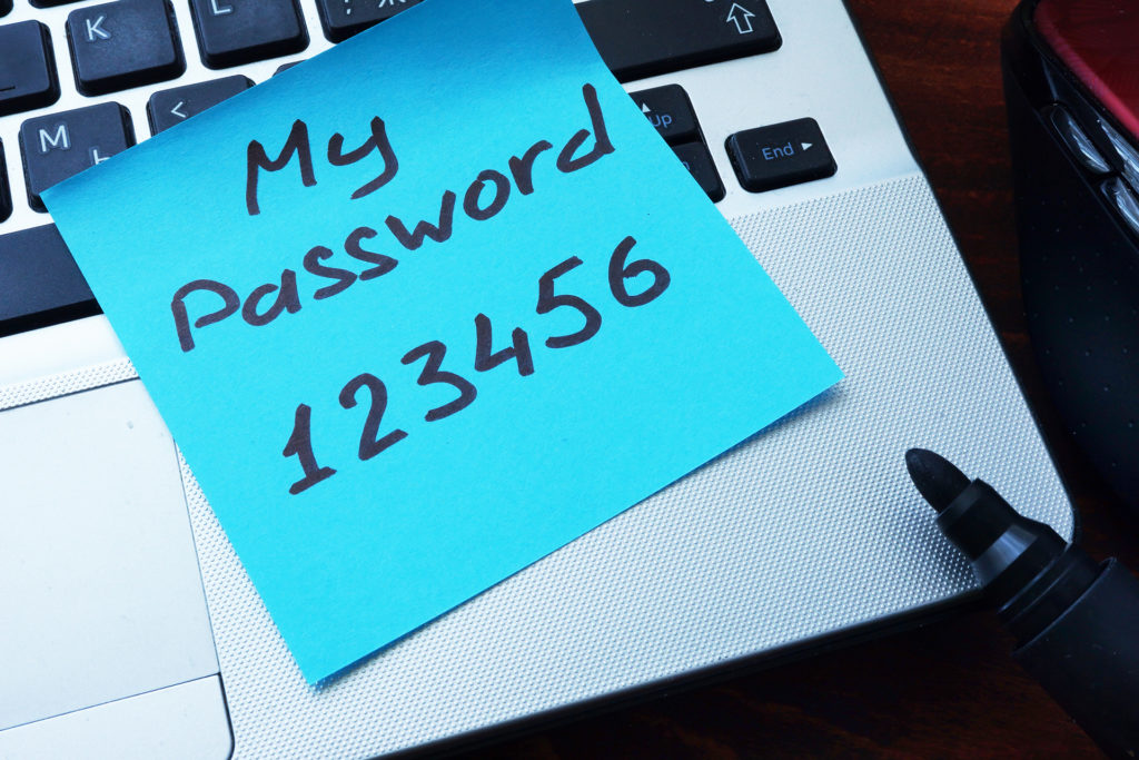 beware of insecure passwords on sticky notes - prioritize online security!