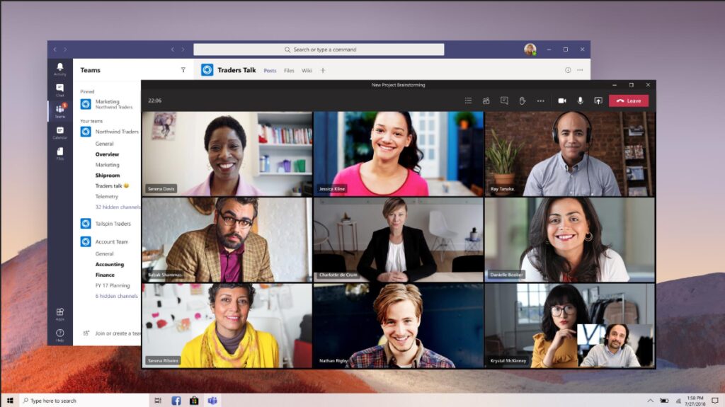 engaging virtual meeting with diverse professionals collaborating remotely.