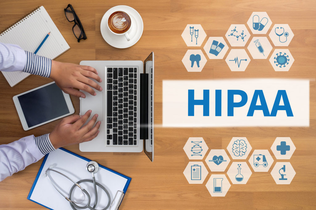hipaa compliance in healthcare workspace: privacy and security focus. email hipaa