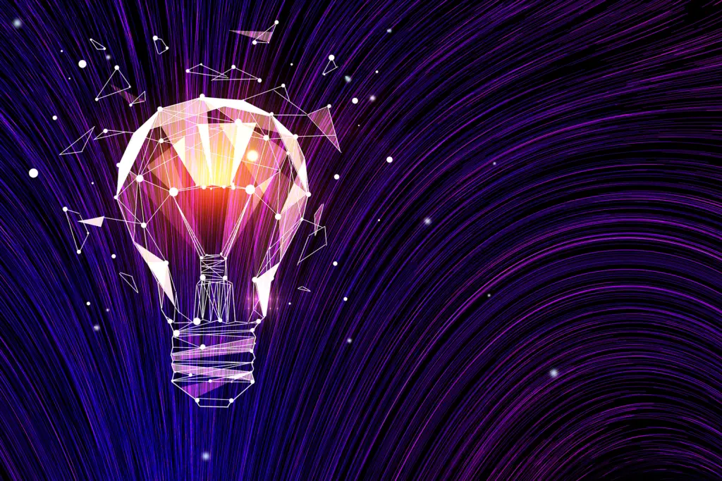 Abstract Geometric Light Bulb Design Inspiring Creativity And Innovation With Vibrant Colors. abstract geometric light bulb design inspiring creativity and innovation with vibrant colors.