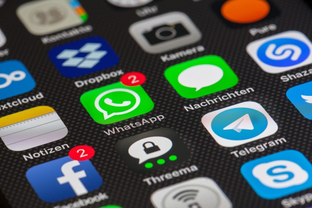 stay connected with vibrant messaging apps like whatsapp, dropbox, facebook, telegram, and threema.