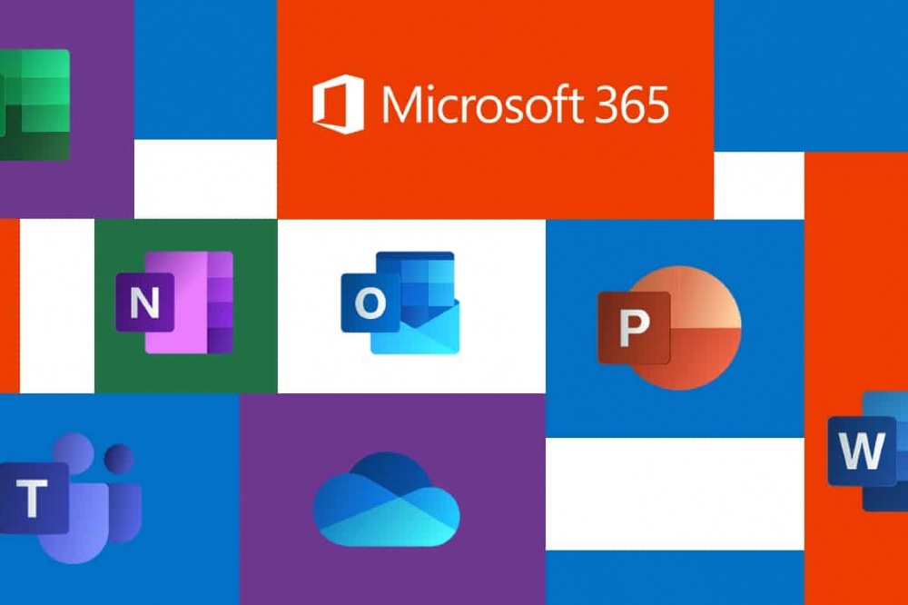 the microsoft logo with different colors and shapes