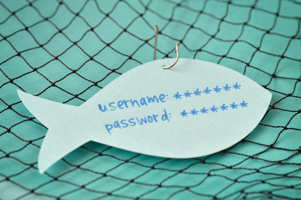 secure your login: fish-shaped reminder emphasizes importance of password protection.