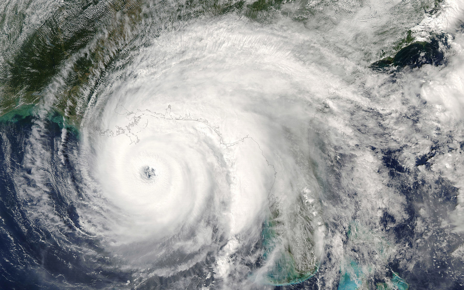 a satellite image of a hurricane in the ocean