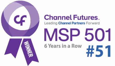 channel futures 2024 top 51 msp 501 winner badge in vibrant purple.