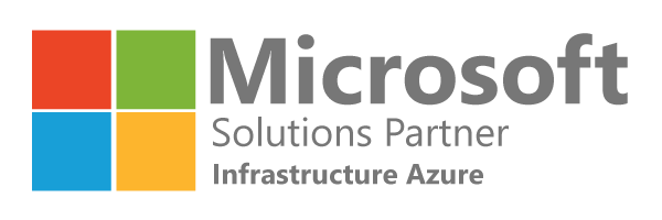 microsoft logo showcasing solutions partner and azure infrastructure services.