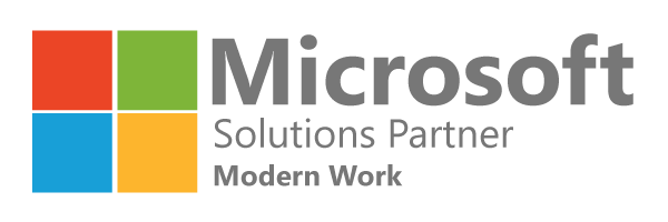 microsoft solutions partner logo emphasizing modern work solutions for businesses.