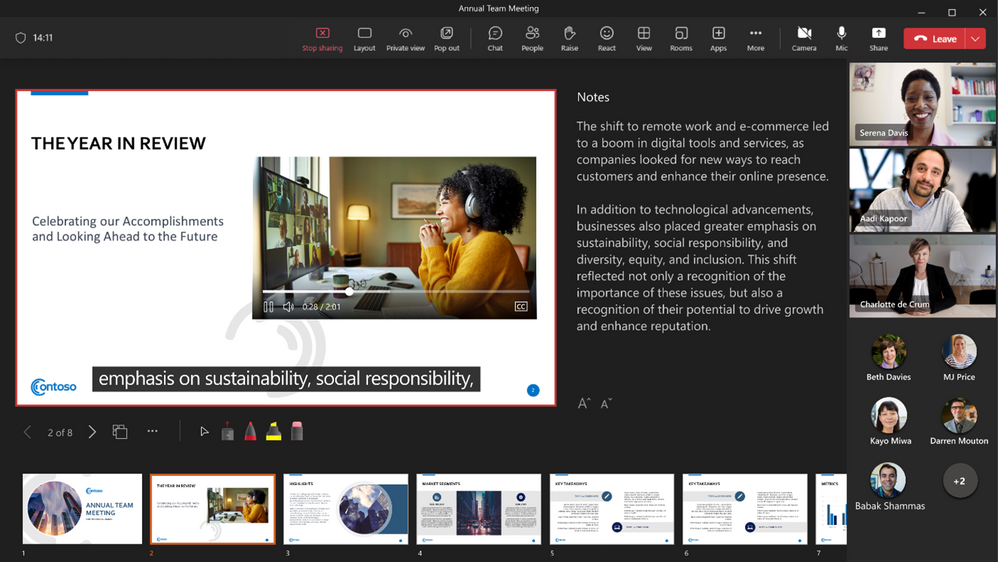 closed captions in powerpoint live