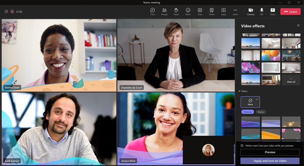 in meeting screen