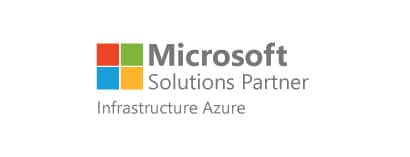 microsoft logo showcasing solutions partner certification and azure infrastructure services.
