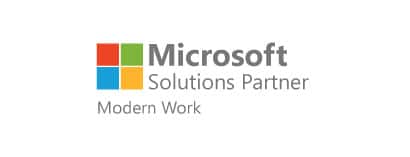 microsoft solutions partner logo for modern work collaboration and innovation.