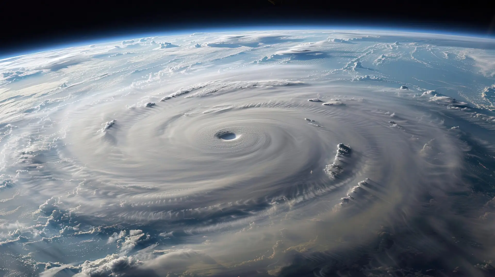 Hurricane IT Preparedness Guide with a massive storm swirling over Earth from space
