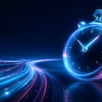 Glowing technology threads lead to a stopwatch
